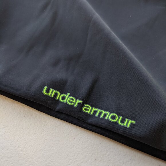 Under Armour black capri leggings with neon green accents - Picture 3 of 11